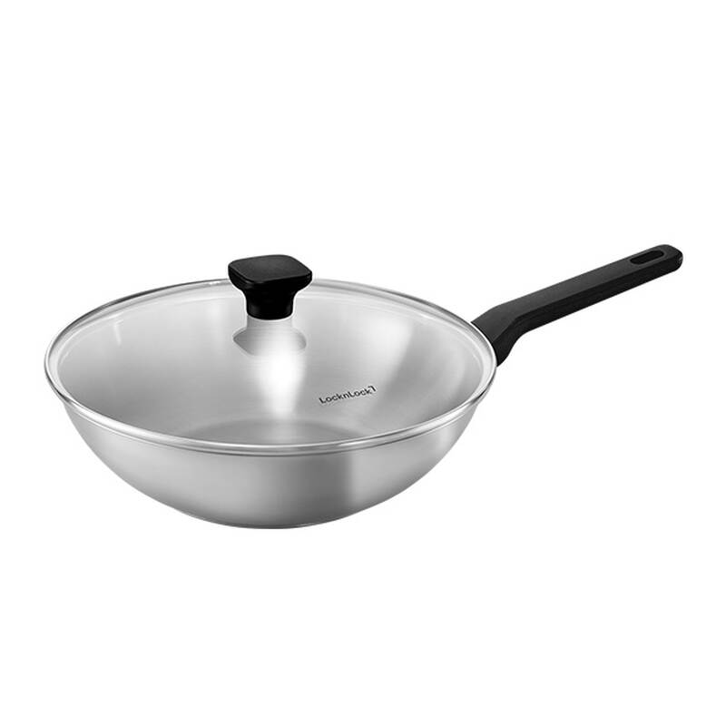 Nồi, Chảo Inox LocknLock Daily STS PPW thân bằng thép không gỉ 304, kèm nắp kính trong suốt, tay cầm chịu nhiệt image number null